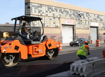 Paving and construction work